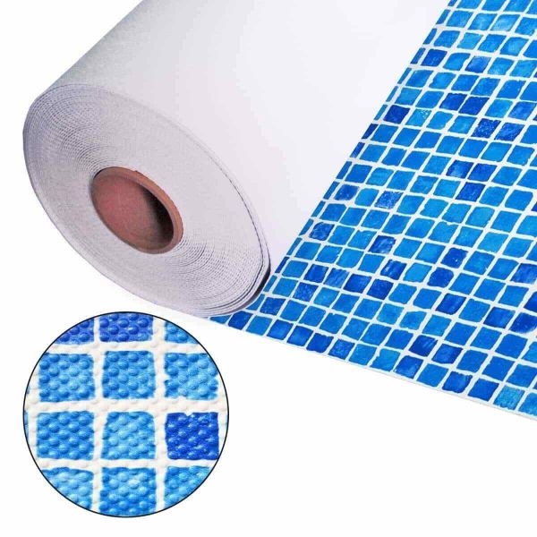 Лайнер Aquajoy Moloma мозаика голубая (противоскользящий) 1.65x20.2 м