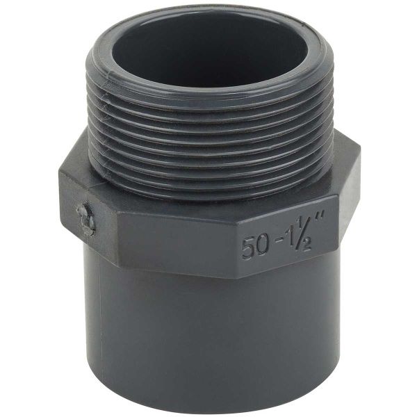Муфта ПВХ Kripsol MR30 63.C редукционная, с наружной резьбой, d50-63х2"