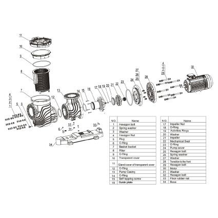 Насос Aquaviva LX SEQ1500 (380 В, 168 м3/ч, 15HP), пластиковая подставка