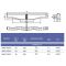 Overflow grate Kripsol NMC 2520.C with central connection 245x20 mm
