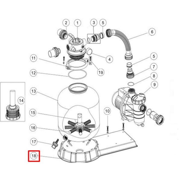 Подставка фильтра FSP/F350-4-6W