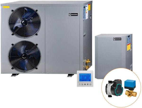 Инверторный тепловой насос для дома Aquaviva AVH15SPV (15.2 кВт), циркуляционный насос + трехходовой клапан