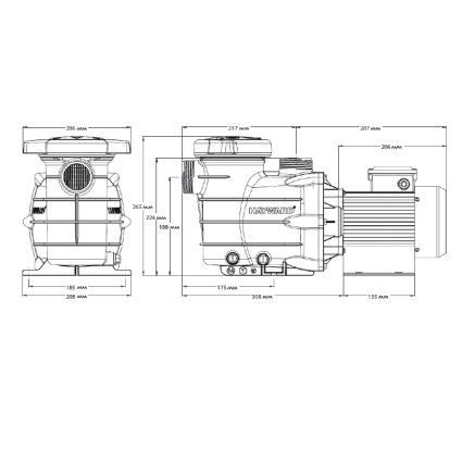 Насос Hayward PL 81006 (220В, 15 м3/ч, 1HP)