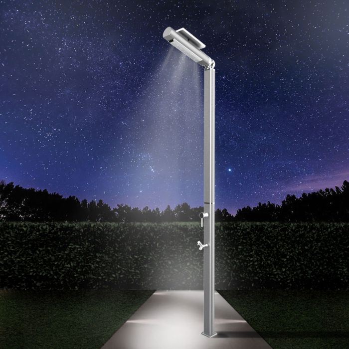 Душ уличный Aquaviva Quick с LED подсветкой и мойкой для ног, белый Q825/9003-QL