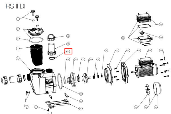 Уплотнительное кольцо насоса Hayward муфты RS II (RSX750N)