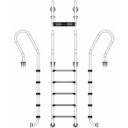 Лестница Emaux Mixta SFF515-SR (5 ступеней)