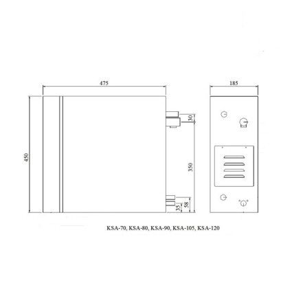 Парогенератор Coasts KSB-120 12 кВт 380В с выносным пультом KS-300A