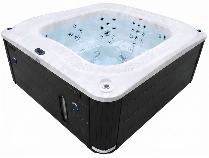 Переливной СПА-бассейн Aquajoy Serenity (250х230х96 см), Серебристо-белый мрамор
