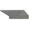 Угловой Г-образный элемент бортовой плитки Aquaviva Stellar Grey, 600x345x50(20) мм (правый/45°)
