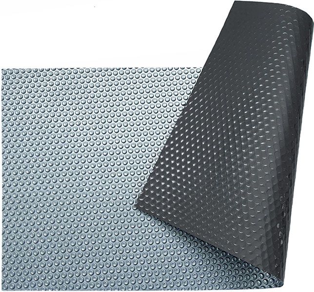 Солярное покрытие Aquaviva Platinum Bubbles Gray 500 мкм, ширина 3 м (50 пог. м), серебристый/серый