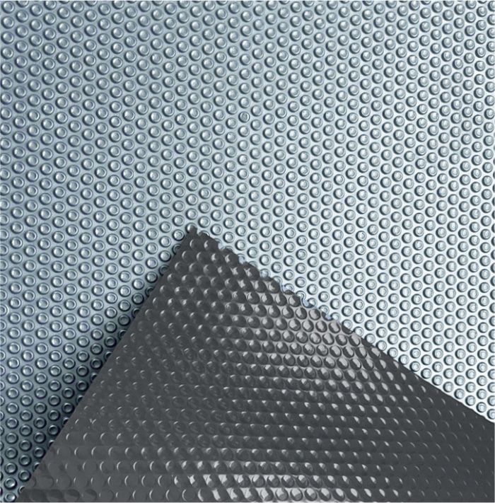 Солярное покрытие Aquaviva Platinum Bubbles Gray 500 мкм, ширина 4 м (50 пог. м), серебристый/серый