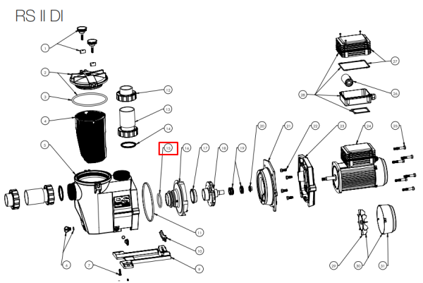 Прокладка диффузора насоса Hayward RS II DI (SPX4000Z1DI)