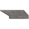 Угловой Г-образный элемент бортовой плитки Aquaviva Stellar Grey, 600x345x50(20) мм (правый/45°)