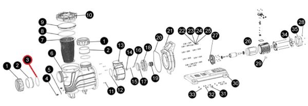 Уплотнительное кольцо соединительной муфты насоса SLP d114x5.7