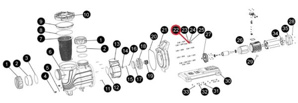 Сальник для насосов Aquaviva SEQ\WEQ\SLP\WLP, (F01350005 №22)