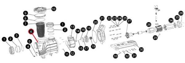 Корпус насоса SLP, (A01080063 №6)