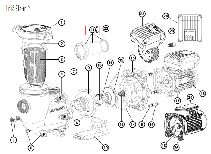 Муфта подключения насоса Hayward Tristar 63 мм (SP3200UNKIT63)