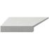 Угловой Г-образный элемент бортовой плитки Aquaviva Granito Light Gray, 595x345x50(20) мм (левый/45°)