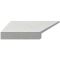 Угловой Г-образный элемент бортовой плитки Aquaviva Granito Light Gray, 595x345x50(20) мм (левый/45°)