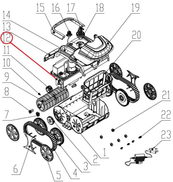 Аккумулятор к пылесосу Wybotics WY200, (№12 D.2.12.063)